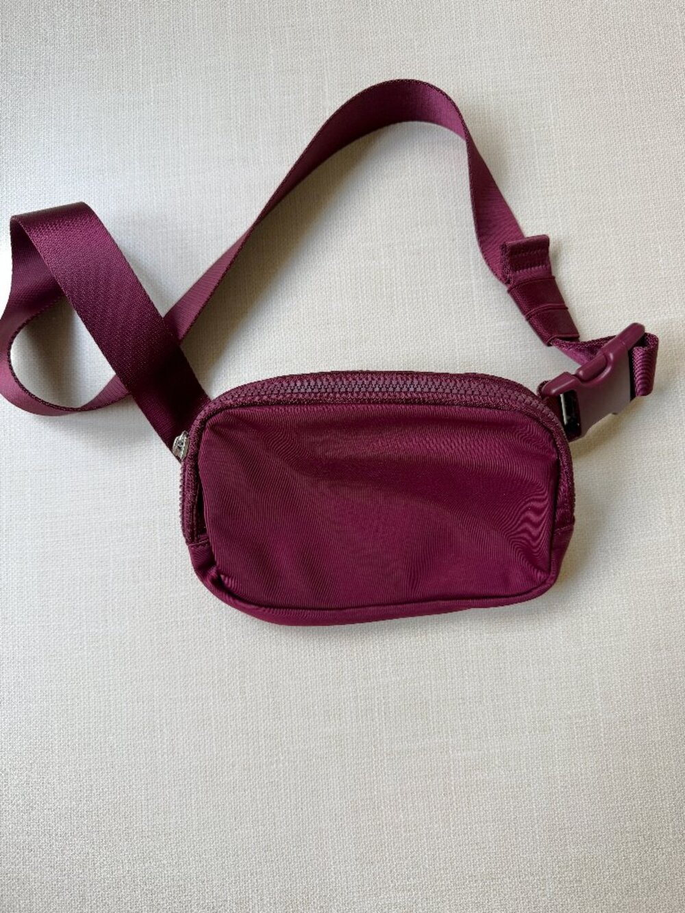 Quince Revive Nylon Belt Bag, Burgundy Red
